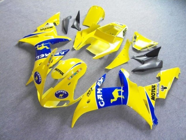 Amarillo Azul Motul Camello Carenado Yamaha R6 2003-2005 Amarillo Azul Motul Camello Carenado Yamaha R6 2003-2005