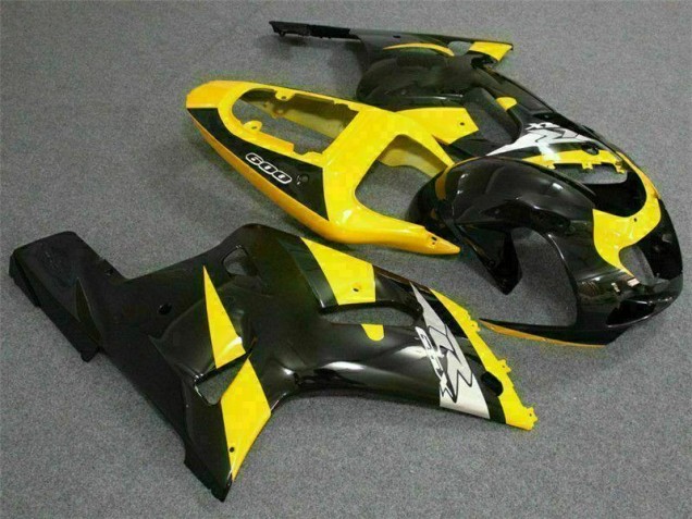 Amarillo Negro Carenado & Plástico Suzuki GSXR 600 / 750 K1 K2 K3 2001-2003 Amarillo Negro Carenado & Plástico Suzuki GSXR 600 / 750 K1 K2 K3 2001-2003