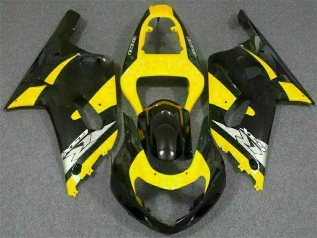 Amarillo Negro Carenado & Plástico Suzuki GSXR 600 / 750 K1 K2 K3 2001-2003 Amarillo Negro Carenado & Plástico Suzuki GSXR 600 / 750 K1 K2 K3 2001-2003