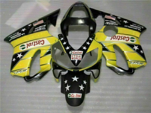 Amarillo Negro Castrol Cycle World Carenado Honda CBR 600 F4i 2001-2003 Amarillo Negro Castrol Cycle World Carenado Honda CBR 600 F4i 2001-2003