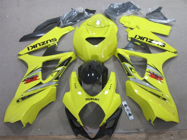 Amarillo Negro Kits Completo Carenado Suzuki GSXR 1000 K7 2007-2008 Amarillo Negro Kits Completo Carenado Suzuki GSXR 1000 K7 2007-2008
