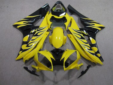 Amarillo Negro Llama Carenado Yamaha R6 2006-2007