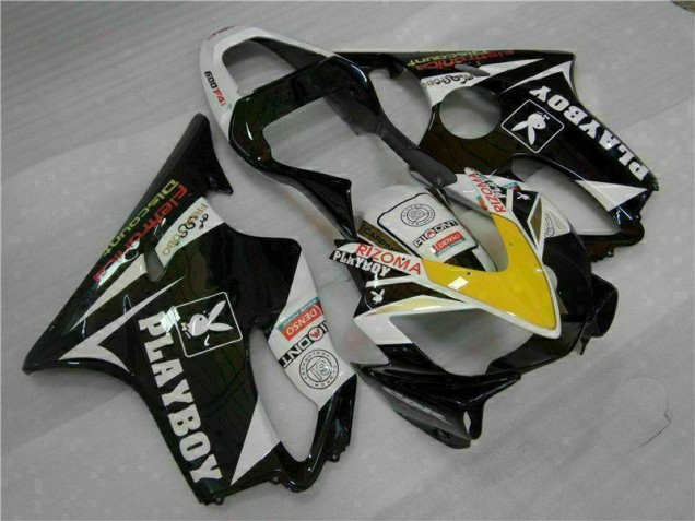 Amarillo Plata Negro Playboy Carenado Honda CBR 600 F4i 2001-2003 Amarillo Plata Negro Playboy Carenado Honda CBR 600 F4i 2001-2003
