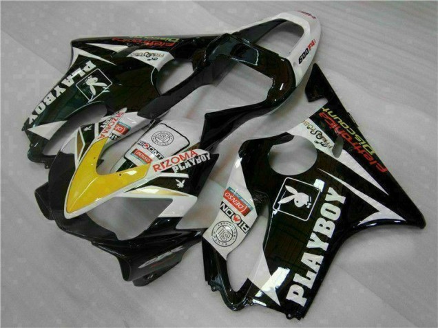 Amarillo Plata Negro Playboy Carenado Honda CBR 600 F4i 2001-2003 Amarillo Plata Negro Playboy Carenado Honda CBR 600 F4i 2001-2003