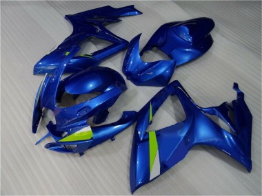 Azul ABS Plástico Suzuki GSXR 600 / 750 K6 2006-2007