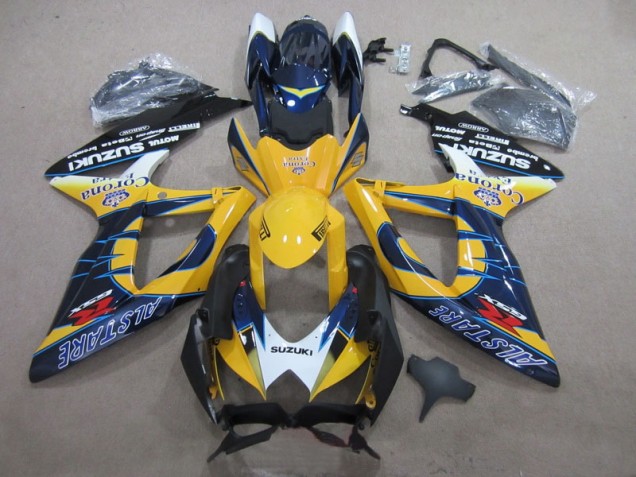 Azul Amarillo Corona Extra Carenado Suzuki GSXR 600 K8 2008-2010 Azul Amarillo Corona Extra Carenado Suzuki GSXR 600 K8 2008-2010