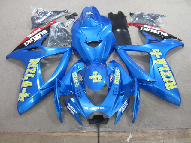 Azul Amarillo Rizla Plástica Suzuki GSXR 750 K6 2006-2007