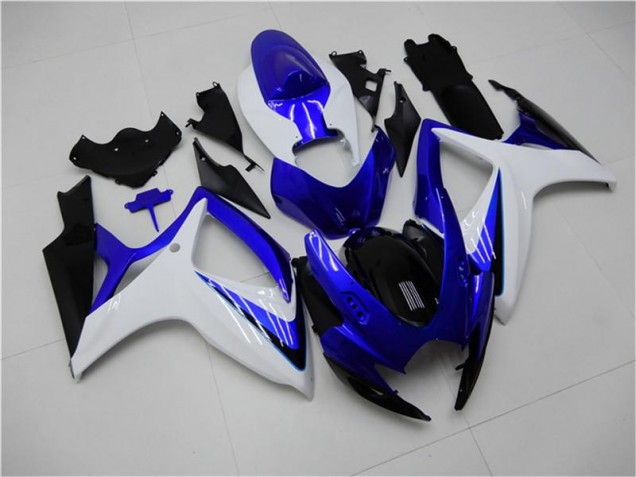 Azul Blanco ABS Kits Carenado Suzuki GSXR 600 / 750 K6 2006-2007