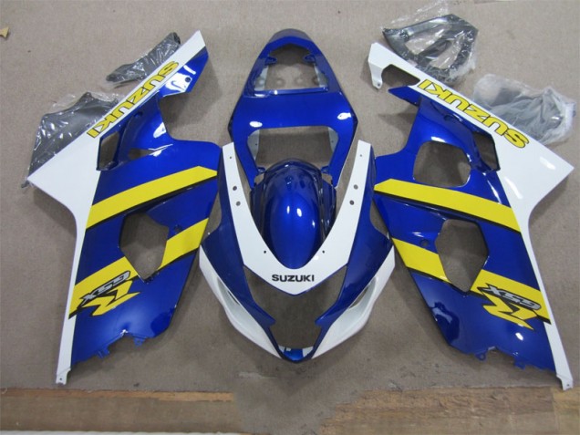 Azul Blanco Amarillo Carenado Suzuki GSXR 600 K4 2004-2005 Azul Blanco Amarillo Carenado Suzuki GSXR 600 K4 2004-2005