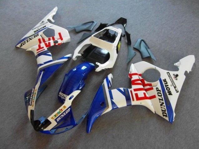 Azul Blanco Fiat Carenado Yamaha R6 2003-2005 Azul Blanco Fiat Carenado Yamaha R6 2003-2005