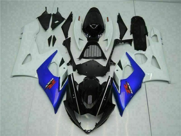 Azul Blanco Kit Carenado ABS Completo Suzuki GSXR 1000 K5 2005-2006 Azul Blanco Kit Carenado ABS Completo Suzuki GSXR 1000 K5 2005-2006
