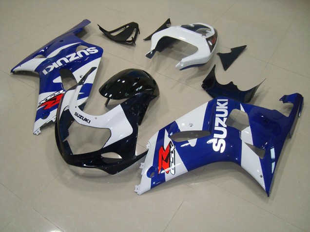 Azul Blanco Kit Carenado ABS Completo Suzuki GSXR 750 K1 K2 K3 2001-2003 Azul Blanco Kit Carenado ABS Completo Suzuki GSXR 750 K1 K2 K3 2001-2003