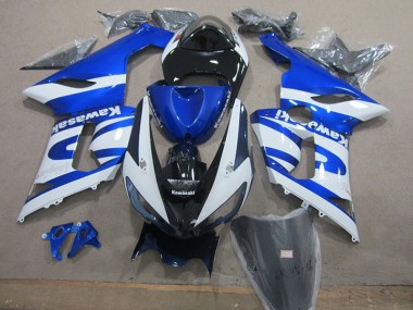 Azul Blanco Kit Completo Carenado Kawasaki ZX6R 2005-2006