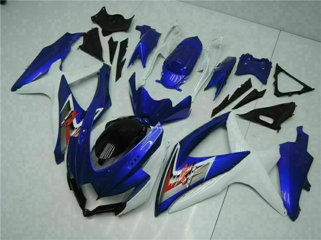 Azul Blanco Kits Carenado Suzuki GSXR 600 / 750 K8 2008-2010