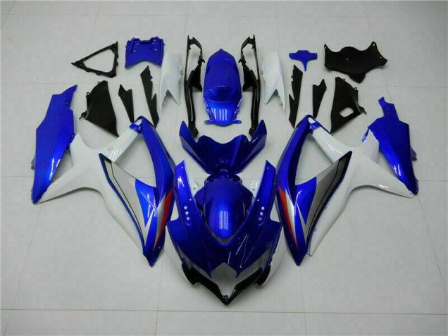 Azul Blanco Kits Completo Carenado Suzuki GSXR 600 / 750 K8 2008-2010