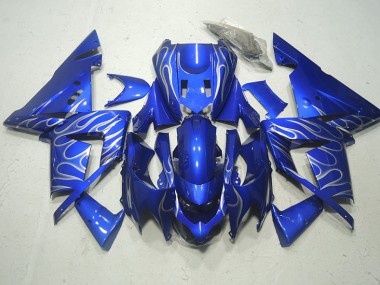 Azul Blanco Llama Carenados Kawasaki ZX10R 2003-2005
