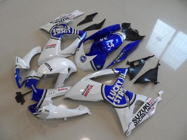 Azul Blanco Lucky Strike Motul 34 Carenado Suzuki GSXR 750 K6 2006-2007