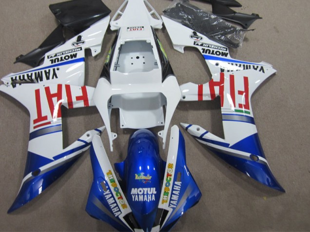 Azul Blanco Motul Fiat Kit Carenado ABS Completo Yamaha R1 2002-2003 Azul Blanco Motul Fiat Kit Carenado ABS Completo Yamaha R1 2002-2003
