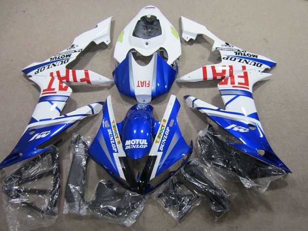 Azul Blanco Motul Fiat Kit Carenado ABS Completo Yamaha R1 2004-2006 Azul Blanco Motul Fiat Kit Carenado ABS Completo Yamaha R1 2004-2006