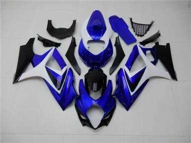 Azul Blanco Negro Carenado Suzuki GSXR 1000 K7 2007-2008