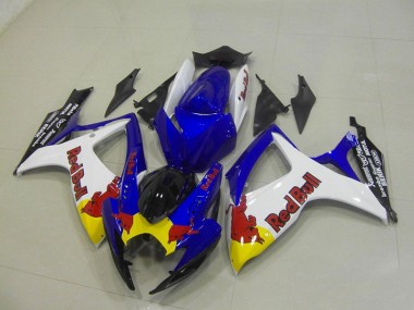 Azul Blanco Red Bull Carenado Suzuki GSXR 750 K6 2006-2007