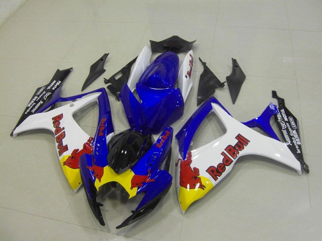 Azul Blanco Red Bull Carenado Suzuki GSXR 750 K6 2006-2007 Azul Blanco Red Bull Carenado Suzuki GSXR 750 K6 2006-2007