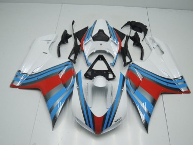 Azul Blanco Rojo Carenado Ducati 848 1098 1198 2007-2014