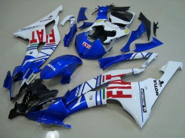 Azul Blanco Rojo Fiat Carenado Yamaha R6 2008-2016
