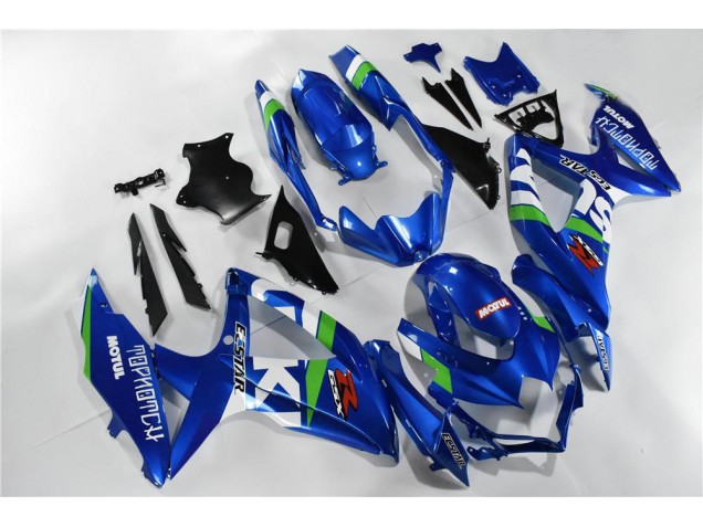 Azul Blanco Verde Carenado Suzuki GSXR 600 / 750 K8 2008-2010 Azul Blanco Verde Carenado Suzuki GSXR 600 / 750 K8 2008-2010