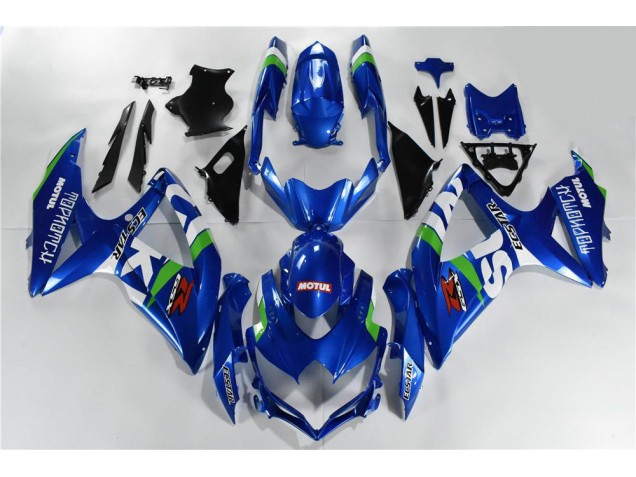 Azul Blanco Verde Carenado Suzuki GSXR 600 / 750 K8 2008-2010 Azul Blanco Verde Carenado Suzuki GSXR 600 / 750 K8 2008-2010