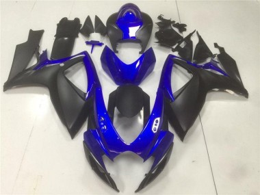 Azul Negro ABS Plástica Suzuki GSXR 600 / 750 K6 2006-2007