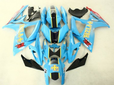 Azul Negro ABS Plástico Suzuki GSXR 600 / 750 K6 2006-2007