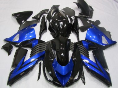 Azul Negro Carenado Kawasaki ZX14R ZZR 1400 2006-2011
