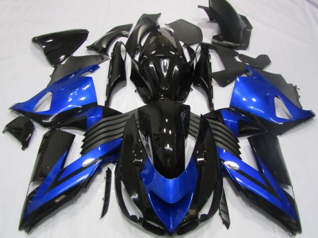 Azul Negro Carenado Kawasaki ZX14R ZZR 1400 2006-2011 Azul Negro Carenado Kawasaki ZX14R ZZR 1400 2006-2011