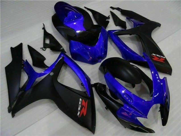 Azul Negro Carenado & Plástico Suzuki GSXR 600 / 750 K6 2006-2007 Azul Negro Carenado & Plástico Suzuki GSXR 600 / 750 K6 2006-2007