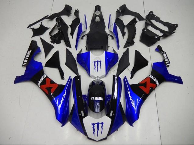 Azul Negro Carenado & Plástico Yamaha R1 2015-2019 Azul Negro Carenado & Plástico Yamaha R1 2015-2019