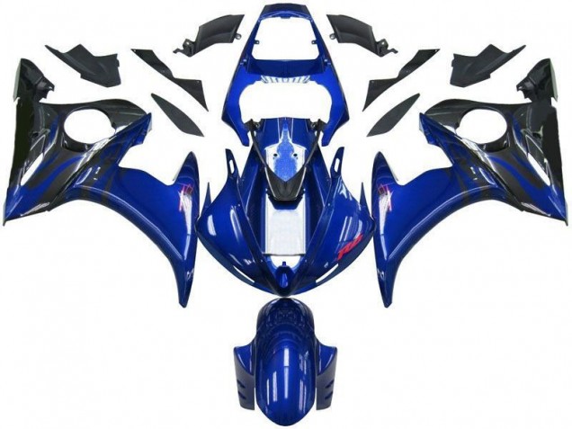 Azul Negro Carenado & Plástico Yamaha R6 2003-2005 Azul Negro Carenado & Plástico Yamaha R6 2003-2005