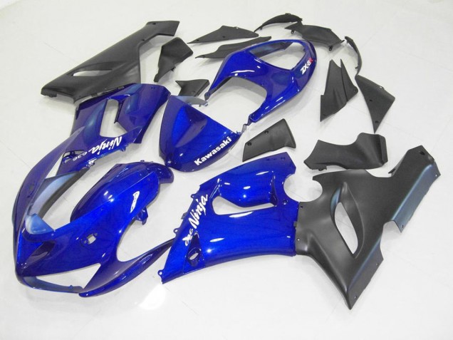 Azul Negro Kit Carenado Kawasaki ZX6R 2005-2006