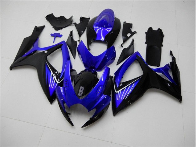 Azul Negro Kits Completo Carenado Suzuki GSXR 600 / 750 K6 2006-2007 Azul Negro Kits Completo Carenado Suzuki GSXR 600 / 750 K6 2006-2007