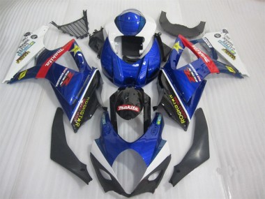 Azul Negro Rockstar Carenado Suzuki GSXR 1000 K7 2007-2008