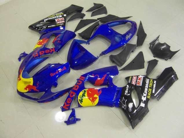 Azul Red Bull Carenado Kawasaki ZX6R 2005-2006 Azul Red Bull Carenado Kawasaki ZX6R 2005-2006