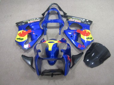 Azul Red Bull Ninja Carenado Kawasaki ZX6R 2000-2002