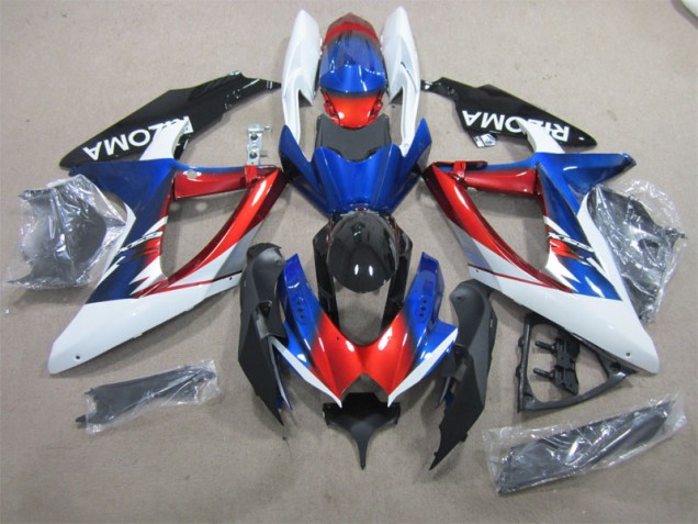 Azul Rojo Blanco Carenado Suzuki GSXR 600 K8 2008-2010 Azul Rojo Blanco Carenado Suzuki GSXR 600 K8 2008-2010