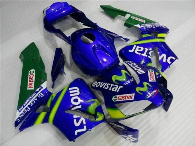 Azul Verde Movistar Castrol Carenado Honda CBR 600 RR 2003-2004