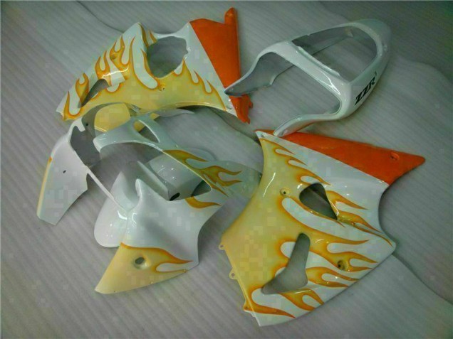 Blanco Amarillo Llama Carenado Kawasaki ZX6R 2000-2002