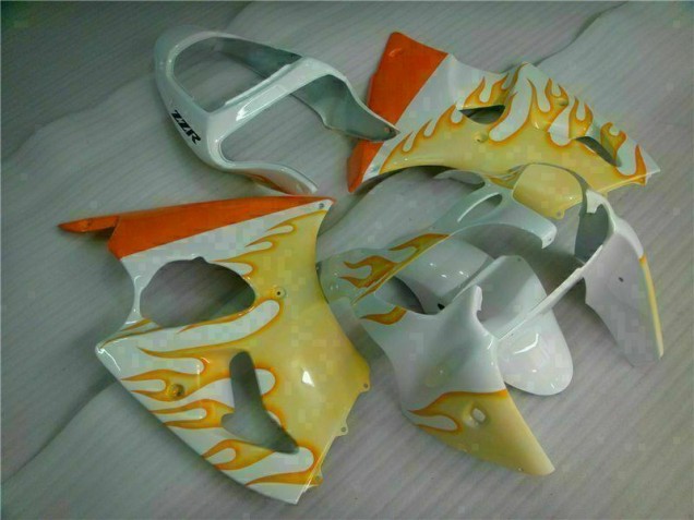 Blanco Amarillo Llama Carenado Kawasaki ZX6R 2000-2002