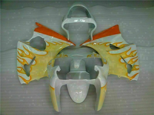 Blanco Amarillo Llama Carenado Kawasaki ZX6R 2000-2002