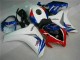 Blanco Azul ABS Plástico Honda CBR 1000 RR 2008-2011 Blanco Azul ABS Plástico Honda CBR 1000 RR 2008-2011
