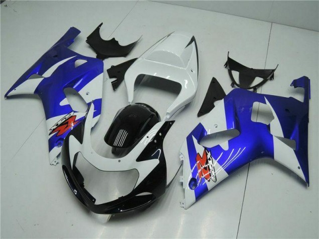 Blanco Azul Carenado Suzuki GSXR 600 / 750 K1 K2 K3 2001-2003 Blanco Azul Carenado Suzuki GSXR 600 / 750 K1 K2 K3 2001-2003