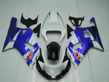 Blanco Azul Carenado Suzuki GSXR 600 / 750 K1 K2 K3 2001-2003